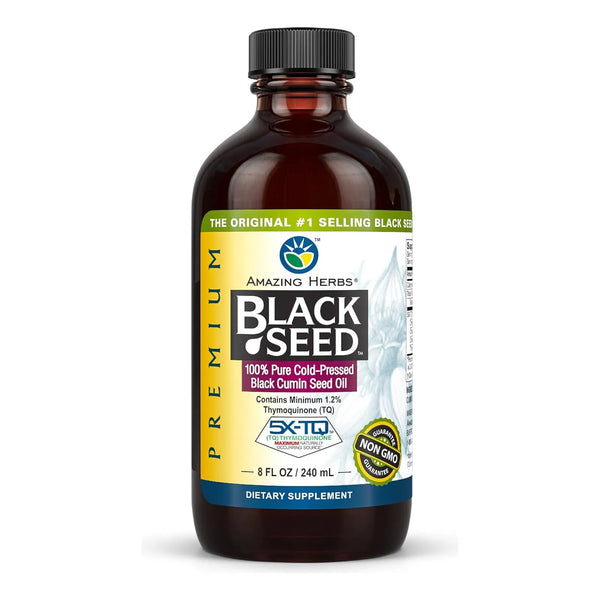 Aceite De Semilla Negra Prensado En Frio Amazing Herbs 240ml Salud Digestiva E Inmunologica