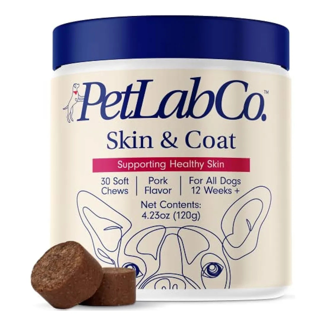 Petlab Co. Skin & Coat Chew - Optimice La Condición Del Cuer