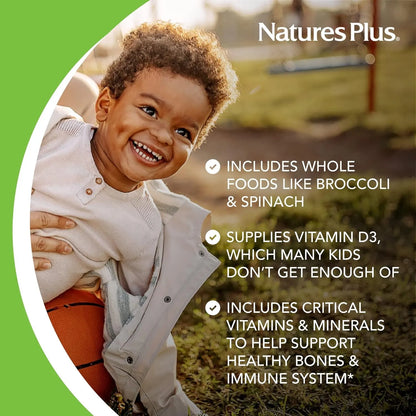 Multivitaminico Masticable Para Niños En Forma De Animales Natures Plus 180 Tabletas
