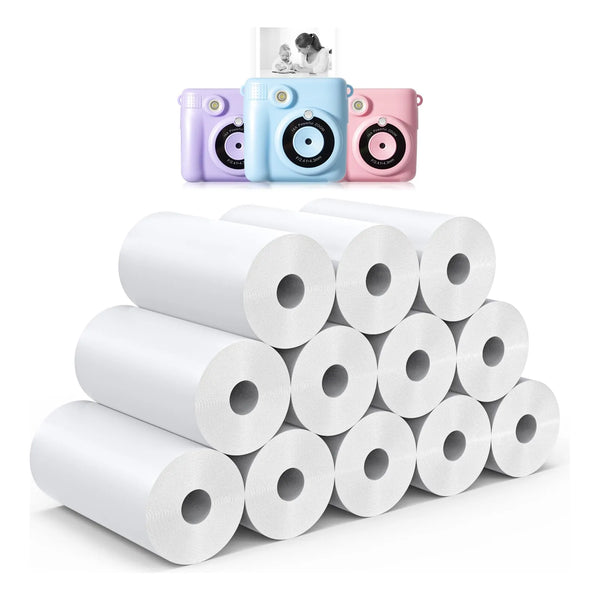 12 Rollos Papel Térmico Impresión Instantánea HD Para Cámara Infantil