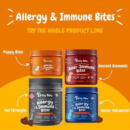 Suplemento Para Perros Alivio Alergias Omega 3 Masticables Zesty Paws Piel Saludable