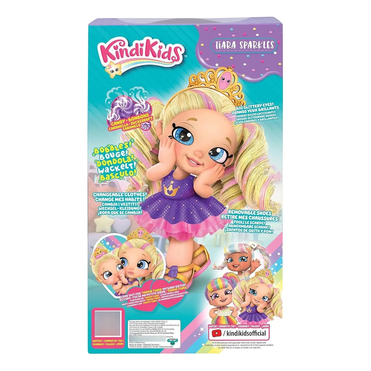 Muñeca Kindi Kids 25 Cm Con Aroma Y Tiara Juguete Preescolar Interactivo