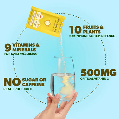 Bebida En Polvo De Melocotón Y Saúco Con Vitaminas C A B D E Zinc Y Ashwagandha