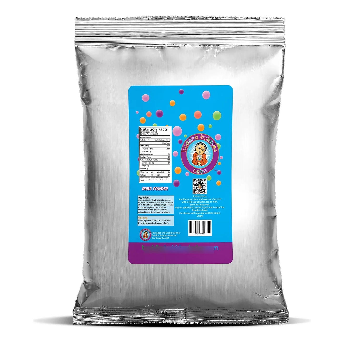 Mezcla De Bebida En Polvo Tradicional De Té De Leche Boba 2.2 Lbs Sabores Variados