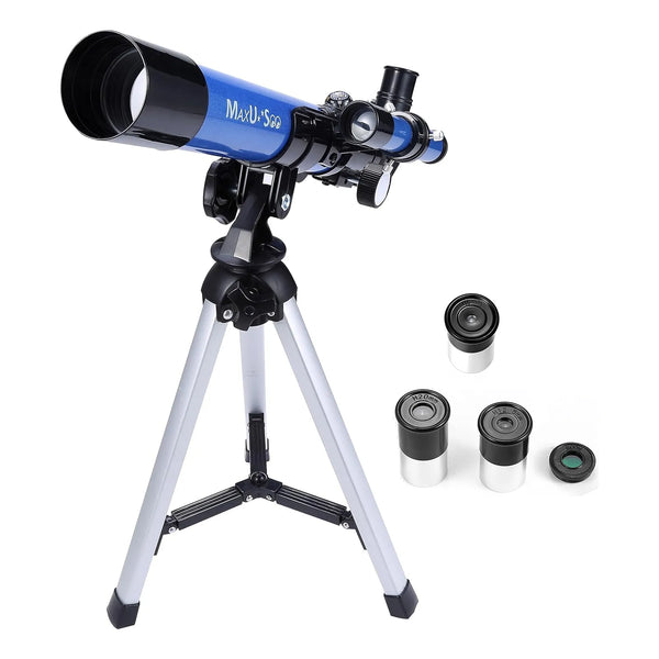 Telescopio Maxusee Para Niños 400x40 Mm Con Tripode Y Visor Ideal Para Principiantes