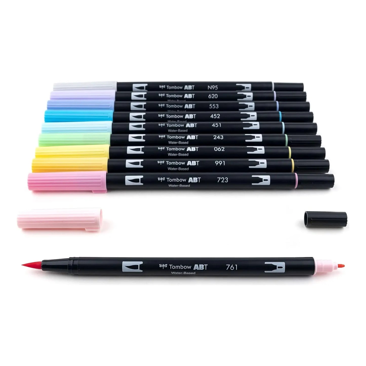 Marcadores Tombow Dual Brush Pastel X10 Punta Doble Y Mezclables