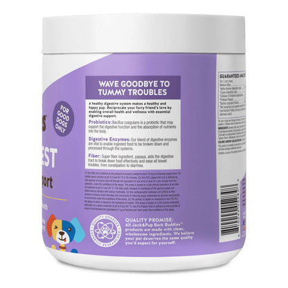 Masticables Probióticos Jack&Pup Pro-Digest Para Perros Hasta 40 Lb Salud Intestinal
