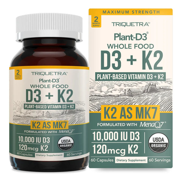 Vitamina D3 K2 All Trans MK7 10000 Ui 120 Mcg Vegano Sublingual