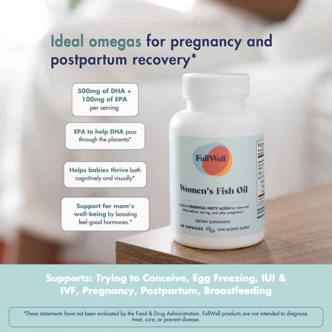 Trío Fertilidad Vitamina Prenatal DHA Refuerzo Fertilidad Colina Folato Omega 3