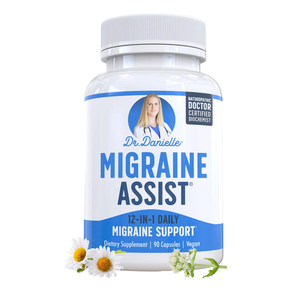 Suplemento Alivio Migraña Magnesio Quercetina Matricaria Mantequilla CoQ10 90 Cápsulas