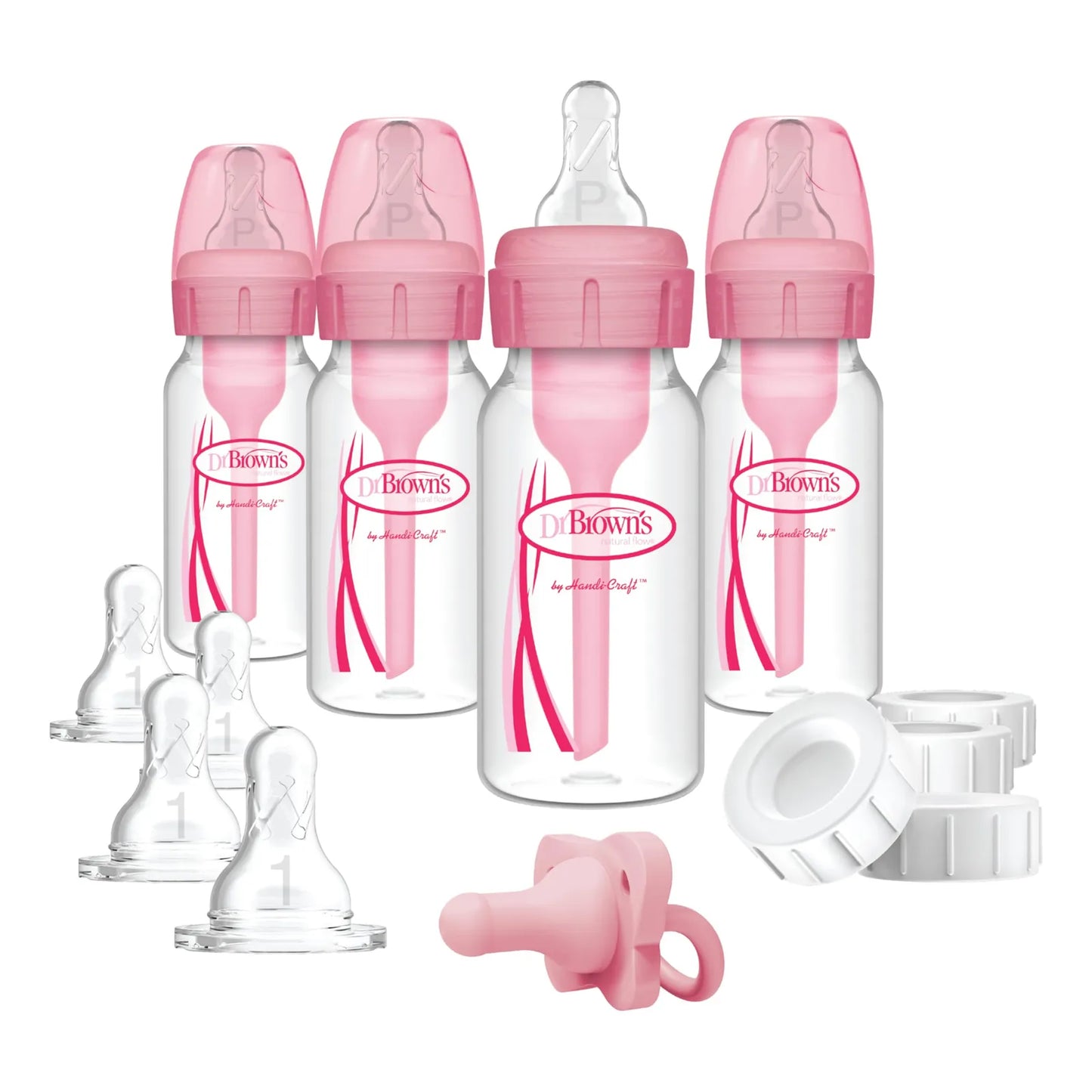 Juego Biberon Anticolicos Dr Browns Flujo Natural Con Extractor Y Chupon