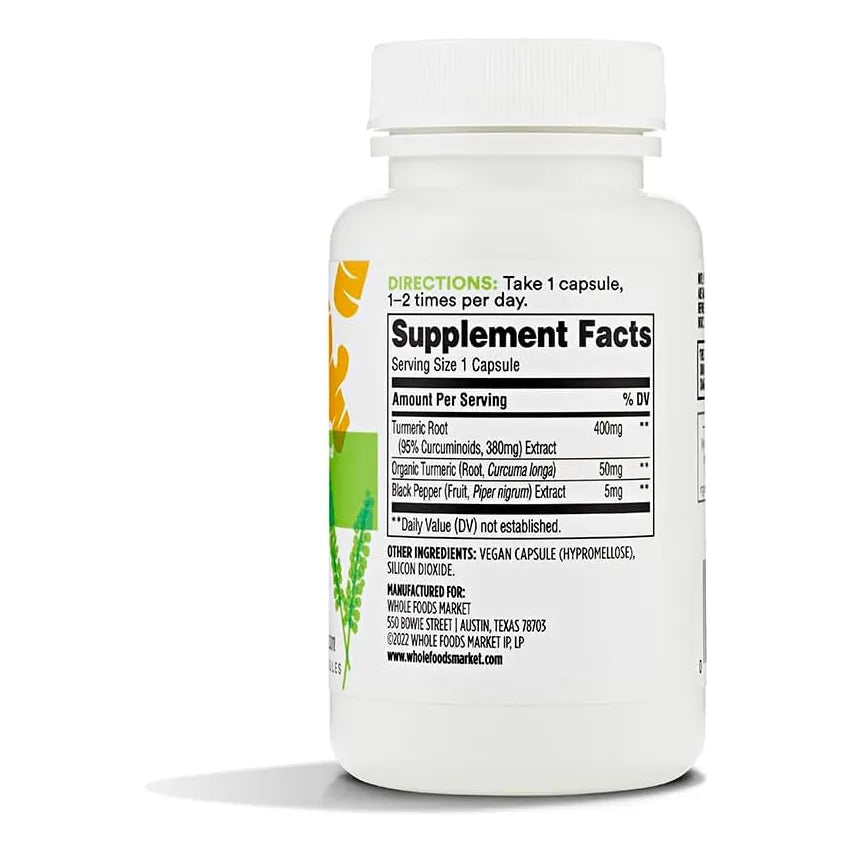 Capsulas De Curcuma 60 Unidades Antioxidante Natural Antiinflamatorio
