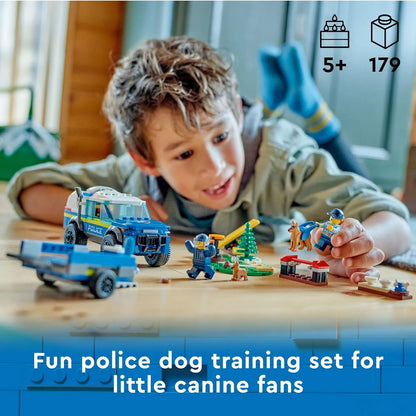 Coche Policia Lego City Con Remolque Y Figuras De Perros Juego De Entrenamiento Canino