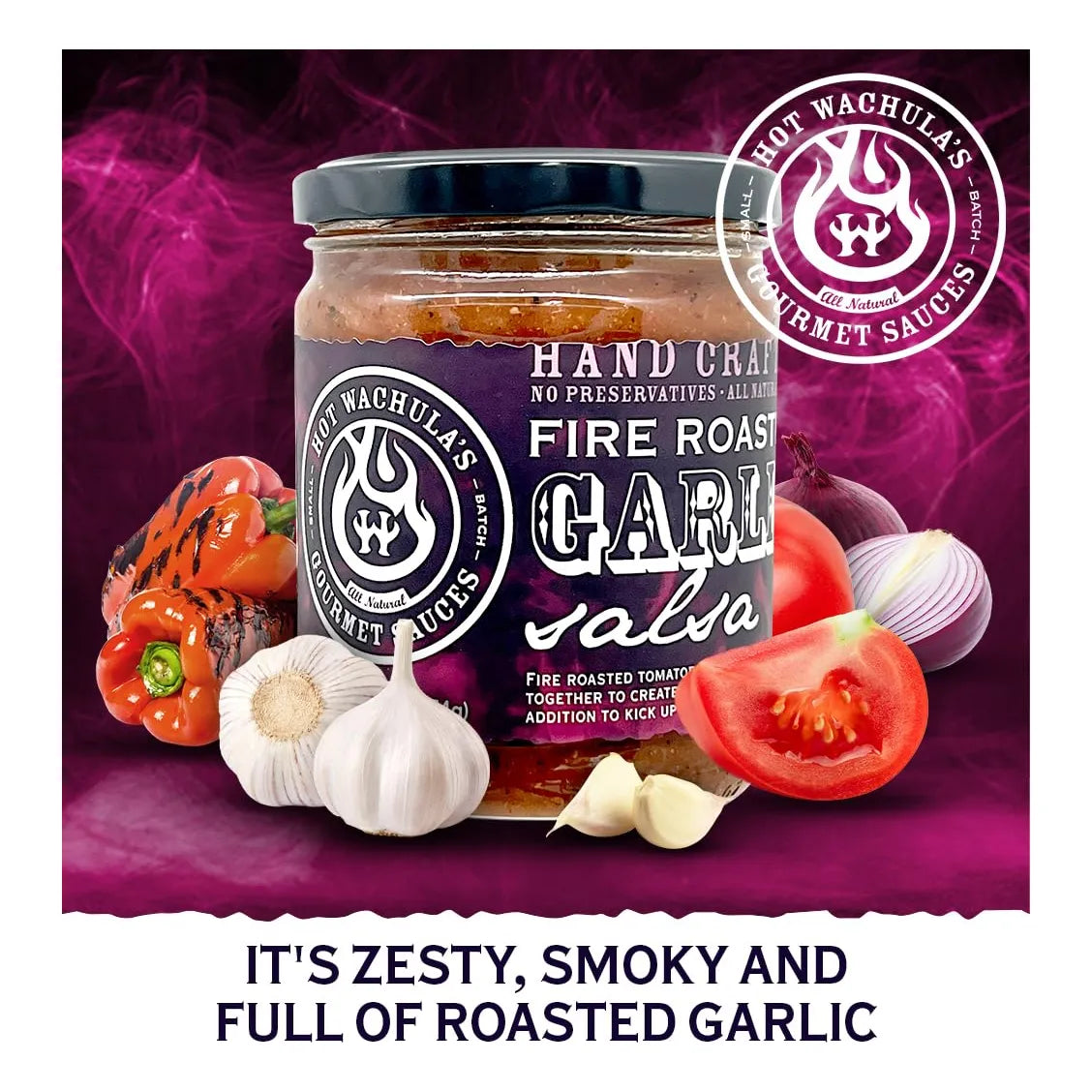 Salsa De Ajo Asado Sabor Intenso Hot Wachulas 250ml Deliciosa Y Aromatica