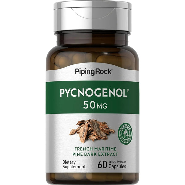 Extracto De Pycnogenol 50 Mg 60 Cápsulas Corteza De Pino Marítimo Antioxidante Puro