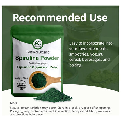 Espirulina Orgánica En Polvo Rico En Proteínas Para Salud Ocular Y Piel