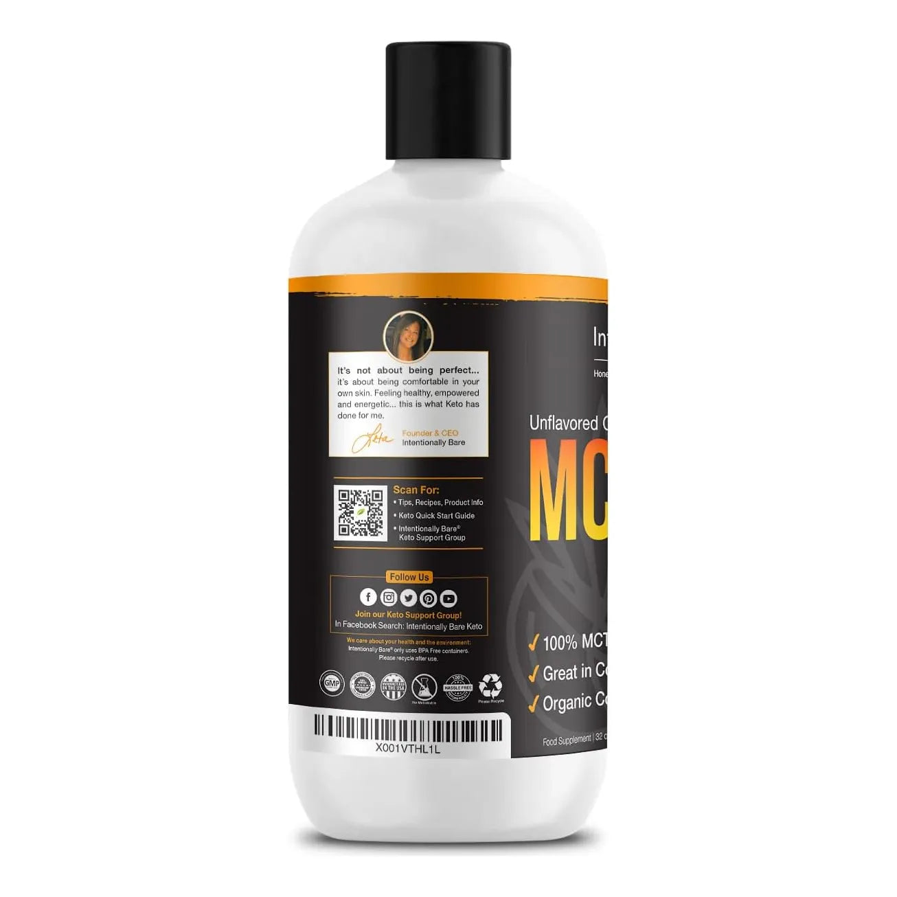 Aceite Mct C8 Orgánico Para Dietas Keto Y Veganas Energía Cerebral Instantánea