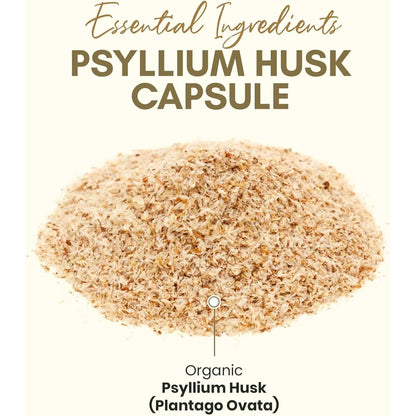 Capsulas Organicas De Cascara De Psyllium 750 Mg 250 Unidades Fibra Soluble Salud Intestinal