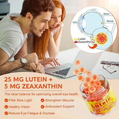 Gomitas De Luteina Y Zeaxantina 25 Mg Con Vitaminas A C E Y Astaxantina Para Salud Ocular