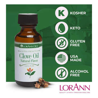 Aceite Esencial De Hoja De Clavo LorAnn 120ml Sabor Natural Premium