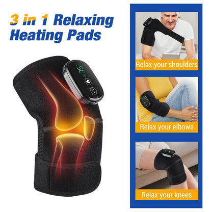 Masajeador De Rodilla Eléctrico Con Calor Y Vibración Almohadilla Térmica Para Artritis