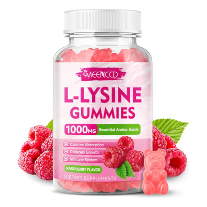 Gomitas L Lisina 1000 Mg Refuerza Sistema Inmunologico Y Salud Oral Sabor Frambuesa