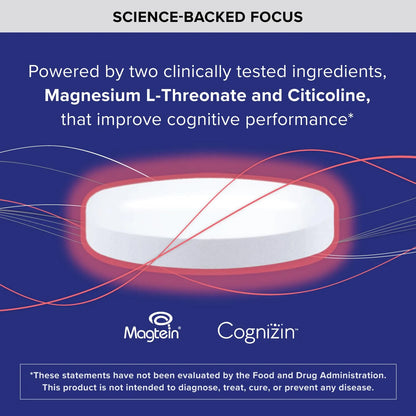 Brain Health Focus Plus L Treonato Magnesio Citicolina Mejora Concentracion 60 Caps