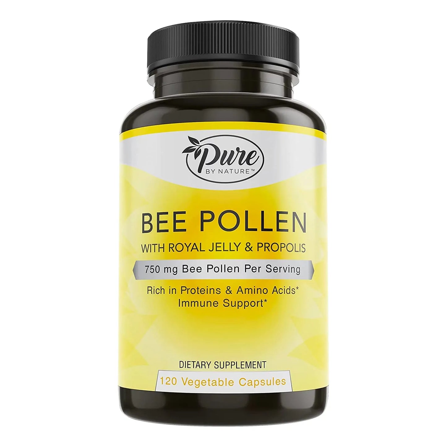 Suplemento De Polen De Abeja Con Propóleo Y Jalea Real 120 Cápsulas Veganas Para Sistema Inmunológico