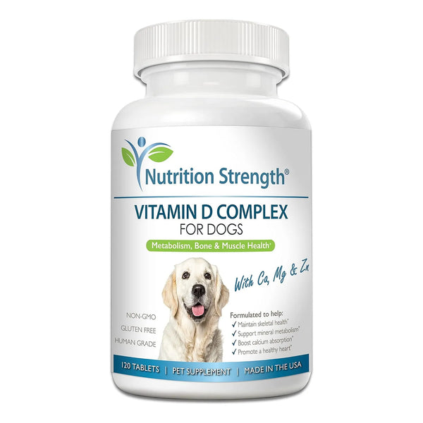 Vitamina D Perros Calcio Magnesio Zinc Dientes Fuertes Huesos Sanos 120 Tabletas
