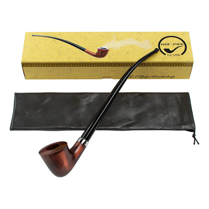 Pipa De Tabaco Churchwarden KAF218 Madera De Pera Hecha A Mano Con Caja De Regalo