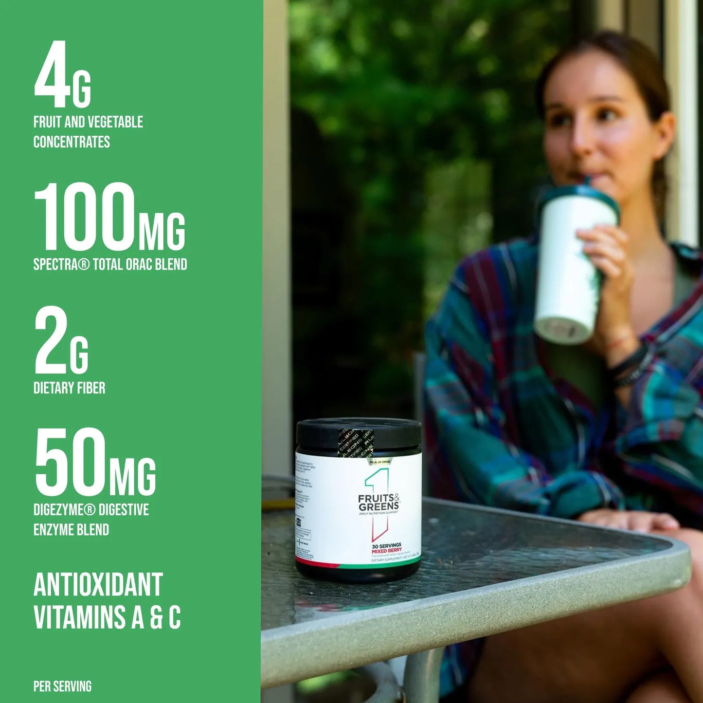 Polvo De Frutas Y Verduras 40 Ingredientes Antioxidantes Y Fibra 30 Porciones