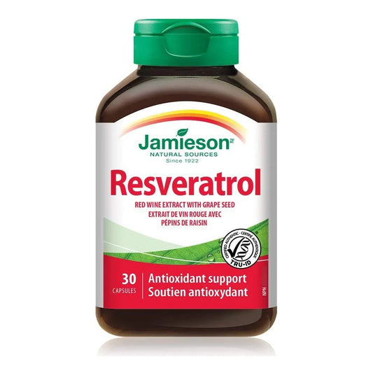 Resveratrol 30 Cápsulas Antioxidante Natural 500 Mg Para Salud Cardiovascular