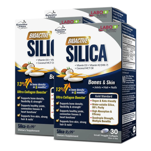 Sílice Bioactiva De Arroz 99% Pura 42 Mg De Silicio Por Dosis Labo Nutrition Suplemento Para Piel Cabello Uñas Y Huesos
