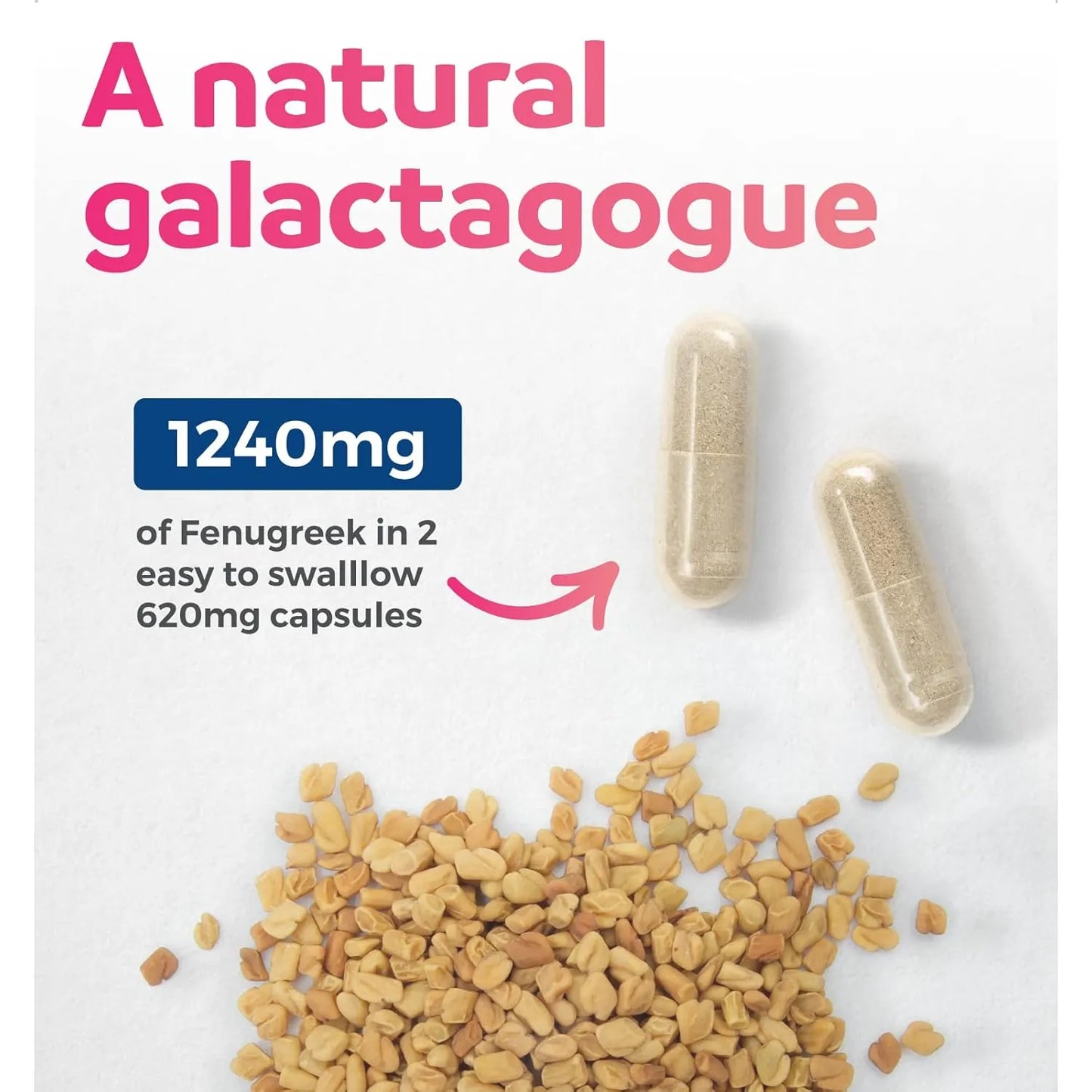 Cápsulas Orgánicas De Fenogreco Para Mujeres Aumento Leche Materna