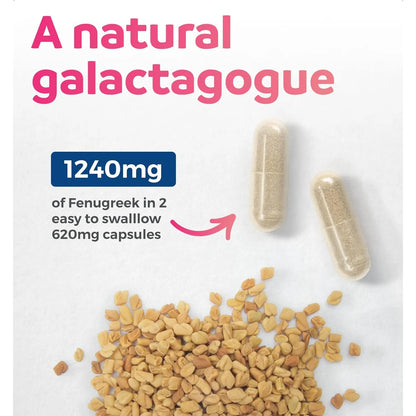 Cápsulas Orgánicas De Fenogreco Para Mujeres Aumento Leche Materna