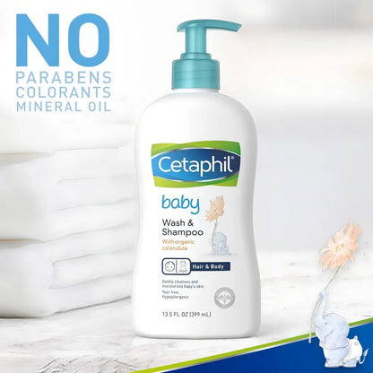 Cetaphil Baby Wash Shampoo Cabello Fresco Y Manejable Para Bebes