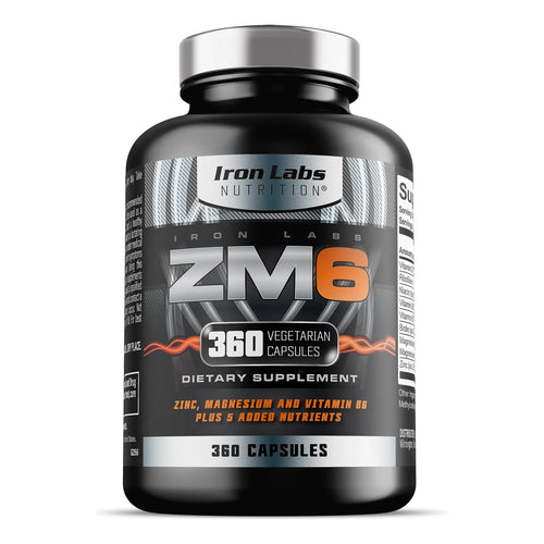 Iron Labs ZM6 Suplemento De Zinc Magnesio Y B6 360 Capsulas 6 Meses