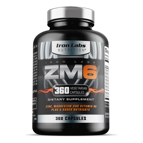Iron Labs ZM6 Suplemento De Zinc Magnesio Y B6 360 Capsulas 6 Meses