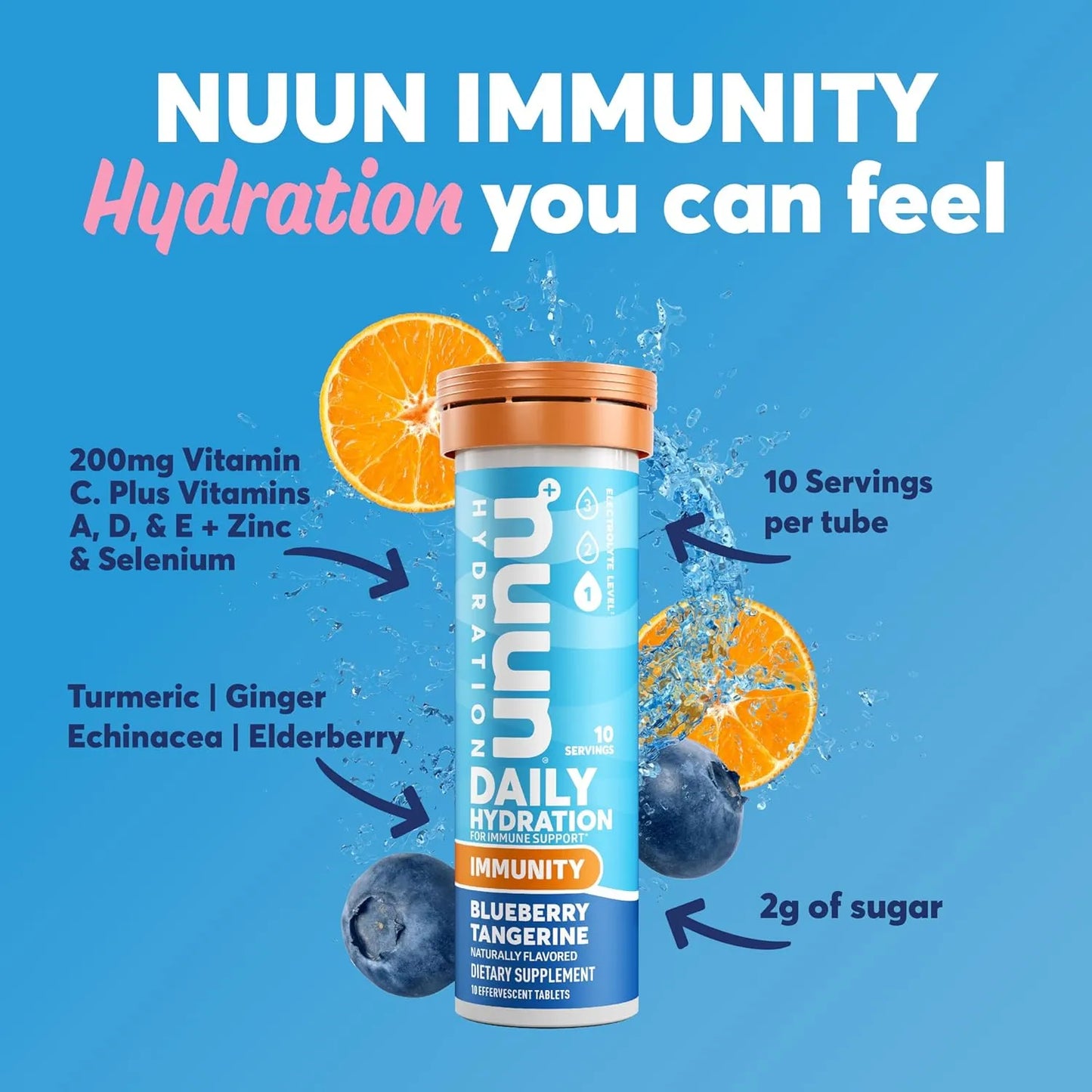 Pastillas Nuun Immunity Soporte Inmunologico Electrolitos Y Antioxidantes