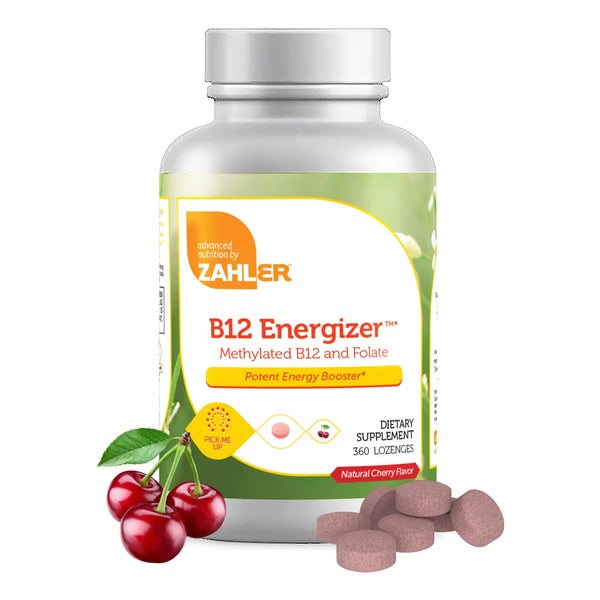 Energizador De Vitamina B12 Natural 5000 Mcg Sabor Cereza 360 Pastillas