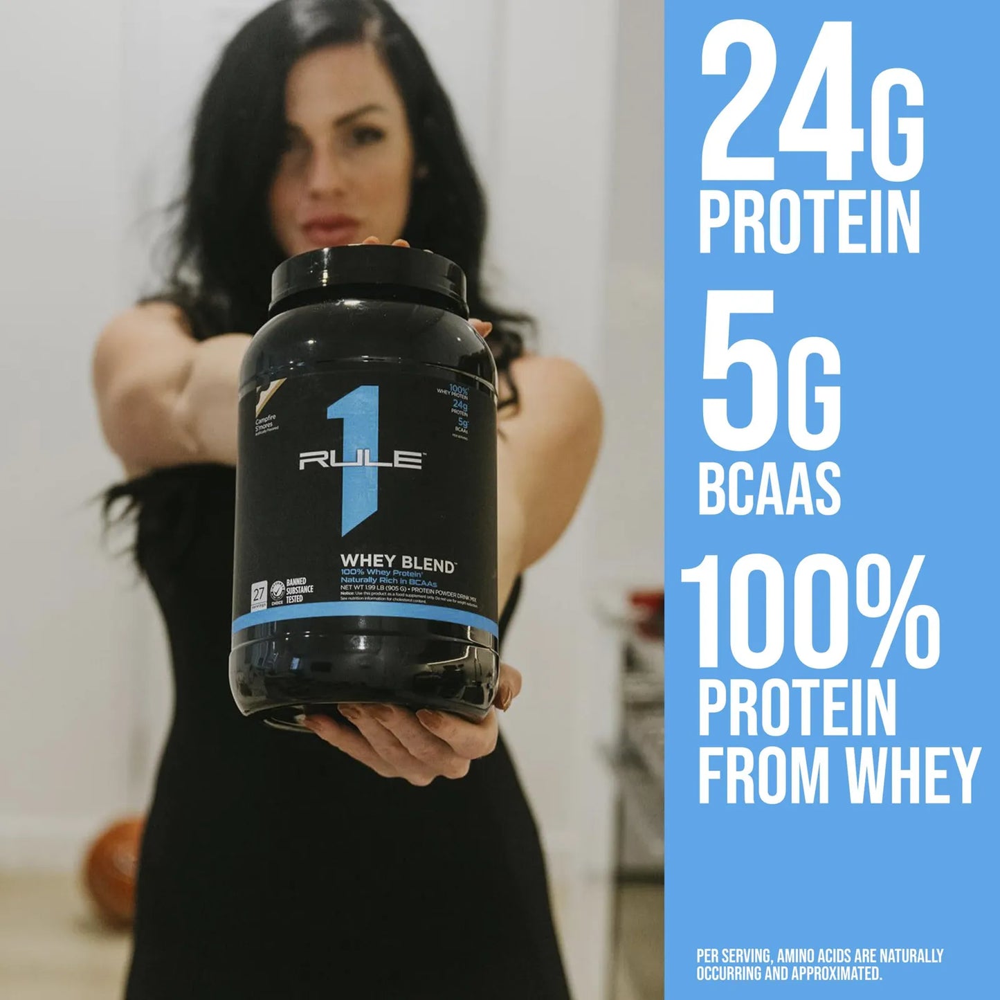 Proteína Rule One Whey Blend Sabor Galletas Y Crema 2 Lb Recuperación Muscular