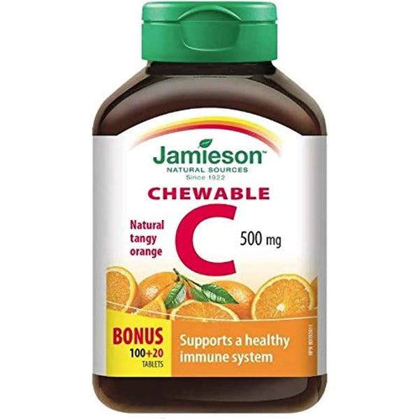 Vitamina C Masticable 500mg Sabor Naranja Picante 120 Tablet Jamieson