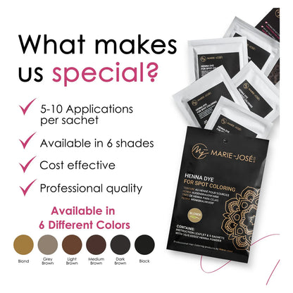 Juego De Tintes De Henna Profesional 50 Aplicaciones Color Duradero Natural