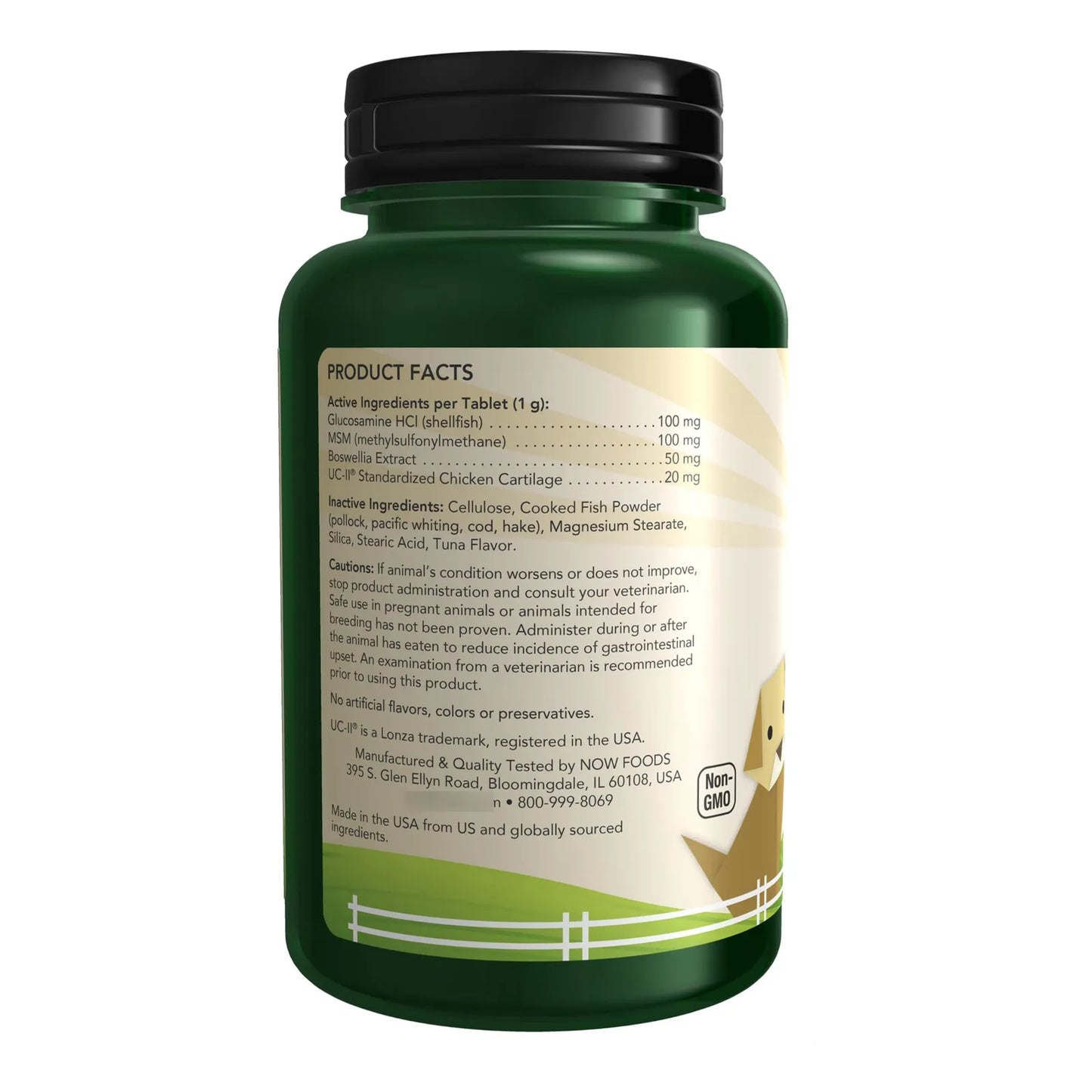 UC II Movilidad Articular Avanzada Para Perros Y Gatos 60 Comprimidos Masticables