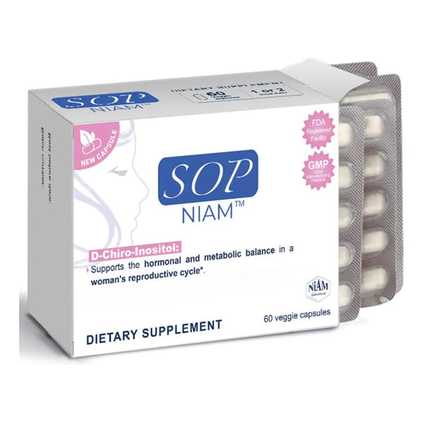 Suplemento D Chiro Inositol 475 Mg Para SOP Con Acido Folico Vitaminas B6 B12 D3 Y Biotina