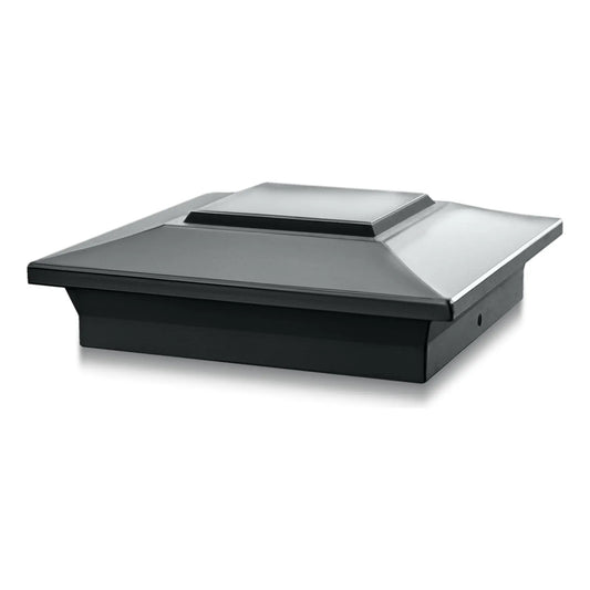 Tapa De Aluminio Negro Para Postes 6x6 5.5x5.5 Y 5x5 Pulgadas Protección Y Estilo
