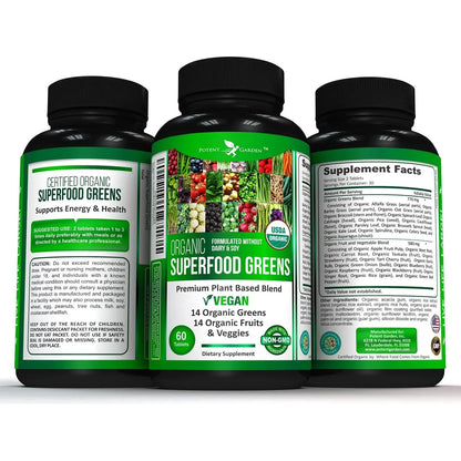 Paquete De 2 Superalimentos Organicos Potent Garden Frutas Verduras Energia Antioxidantes