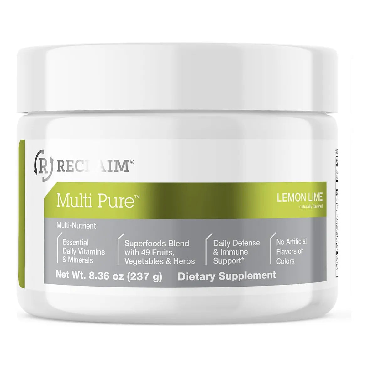 Reclaim Multi Pure Lemon Lime Apoyo Inmunológico Con Vitamina C Y Probióticos 30 Porciones