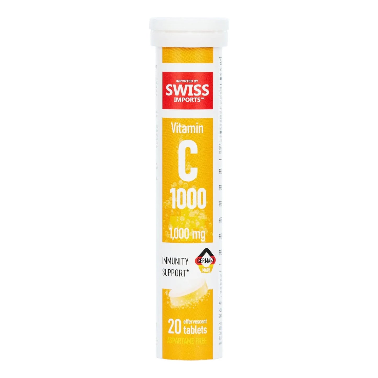 Vitamina C Efervescente 1000 Mg 240 Tabletas Sabor Naranja