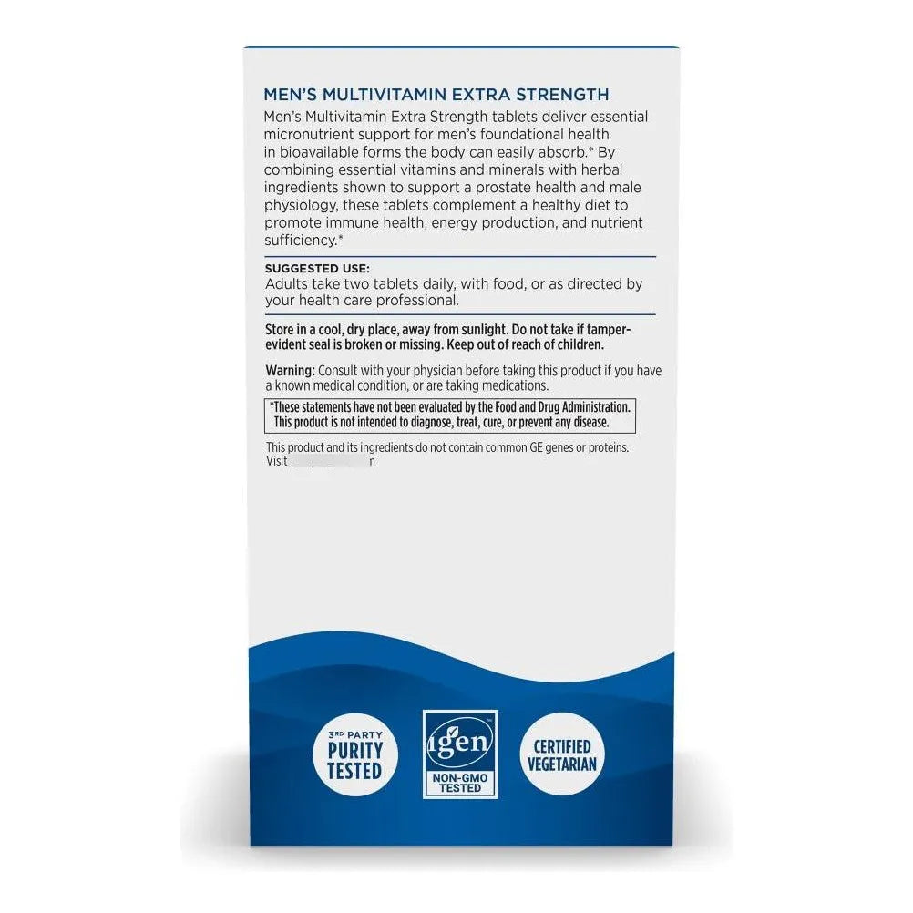 Multivitamínico Extra Fuerte Para Hombres Energía Apoyo Óseo 20 Nutrientes 60 Tabletas